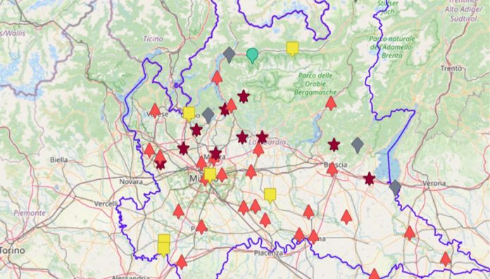 Lombardia caldo ozono