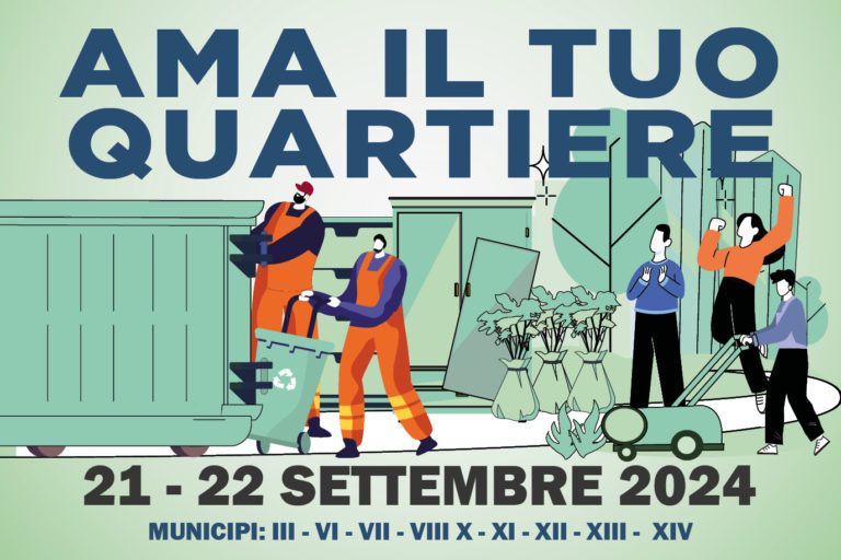 Roma, l’appuntamento con le raccolte straordinarie di “Ama il tuo quartiere” del 21 e 22 settembre